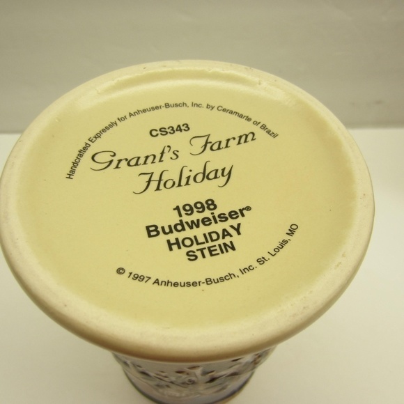 Vintage‎ 1998 Budweiser Holiday Stein Grant’s Farm Holiday - Picture 7 of 16